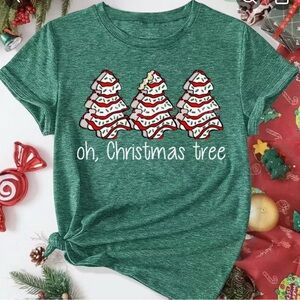 🎄 Brand New Little Debbie Christmas Cakes T-Shirt + Matching Earrings 🎄